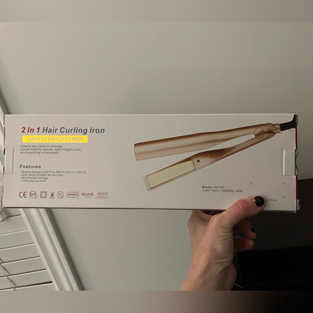 2 in 1 hair curler/straightener